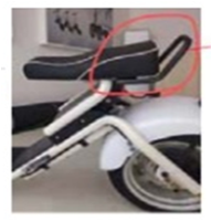 poignée arrière pour moto électrique Luqi 2.0